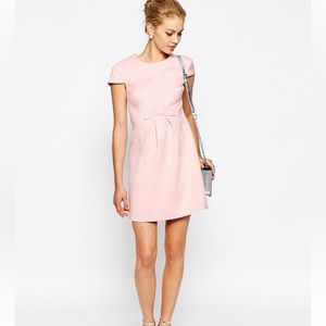 Ted Baker Pink Cap Sleeve Dress with Bow